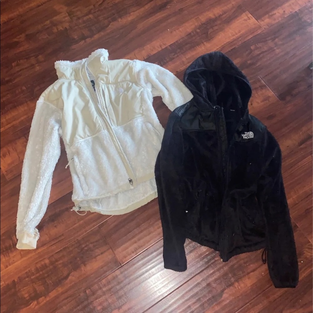 North face fuzzy jackets